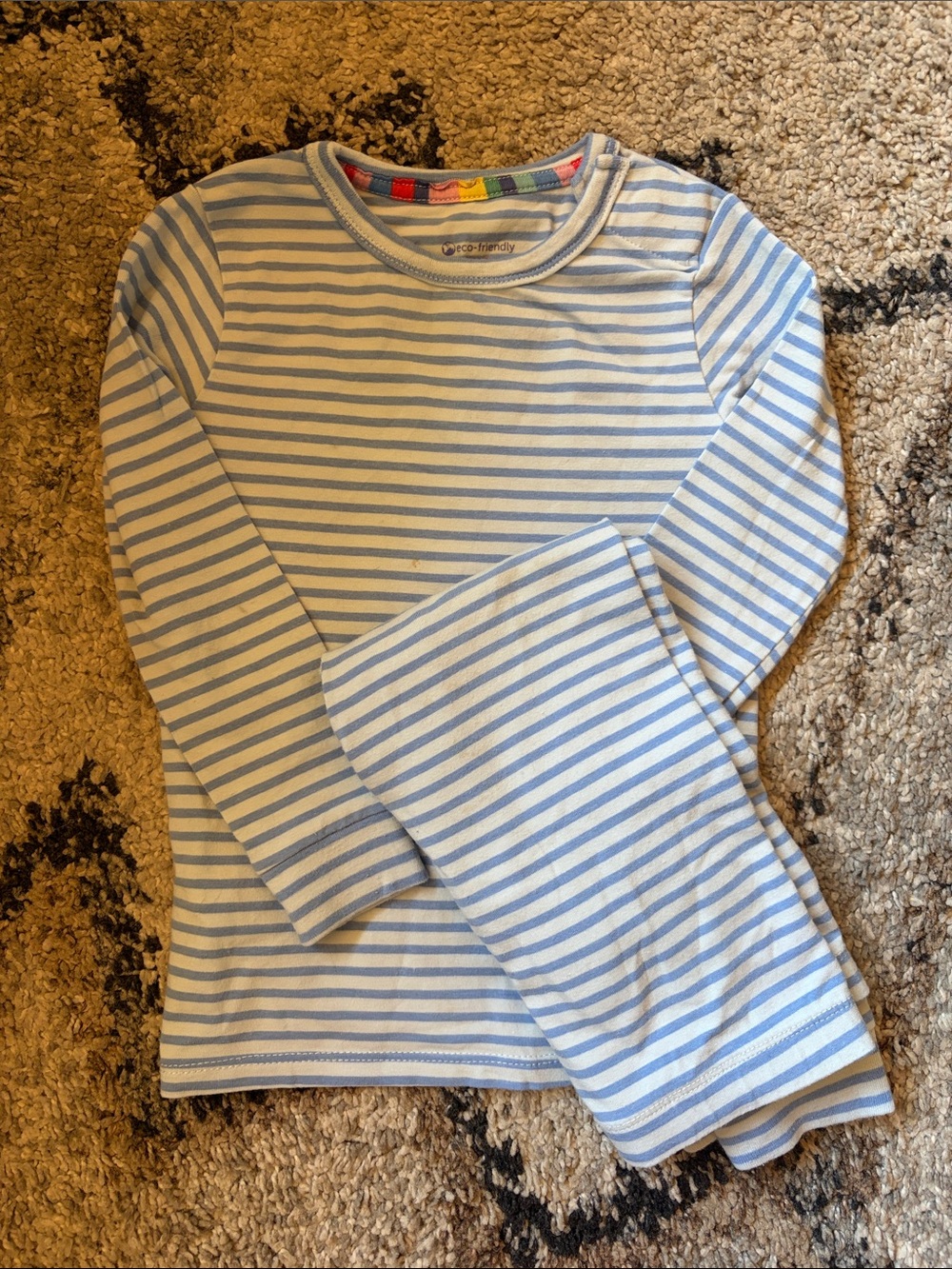 Magnetic Me Organic Cotton Light Blue & White Stripe Pajama Set - 2T